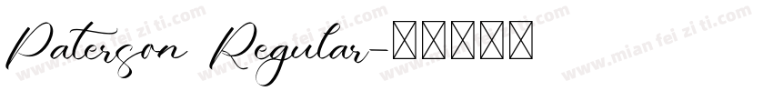 Paterson Regular字体转换